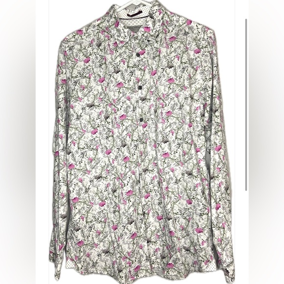 Ted Baker London Other - Ted Baker floral button down shirt. Size 4./ large. 100% cotton.